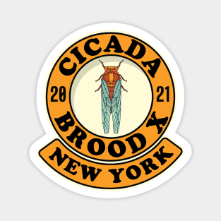 Cicada 2021 Brood X New York NY Magnet