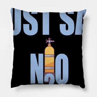 Funny Scuba Diver Nitrox Nitrogen Diving Gas Dive Lover Pillow