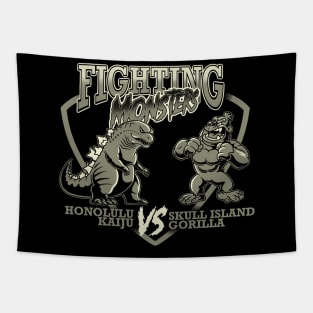 Fighting Monsters Tapestry