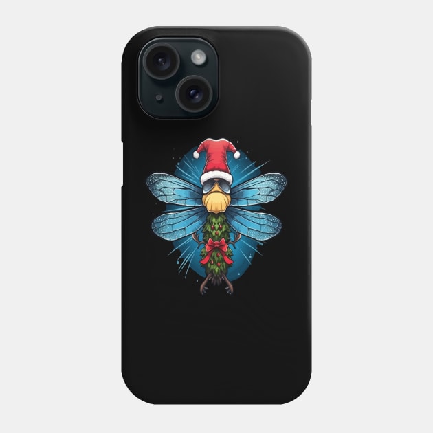 Dragonfly Christmas Phone Case by JH Mart