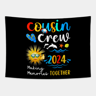 Cousin Crew 2024 Summer Vacation Beach Family Trips Matching Tapestry