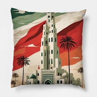 Al Jazirah Al Hamra United Arab Emirates Vintage Travel Tourism Pillow