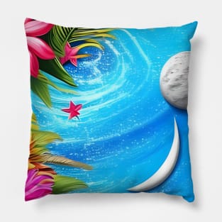 Holiday -  Sea, sand, flowers - romantic seaside Pillow