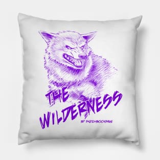 Wolf, The Wilderness- Purple Design Pillow