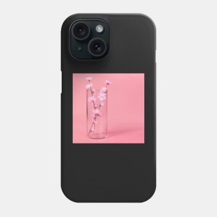 Pink flowers background Phone Case