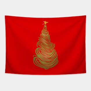 Swirly Christmas Tree Tapestry