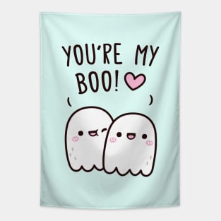 Cute Ghosts You Are My Boo Bestie Doodle Tapestry