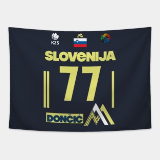 Luka Doncic Slovenija Fan Design Tapestry