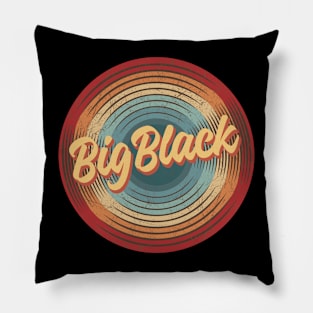 Big Black Vintage Circle Pillow