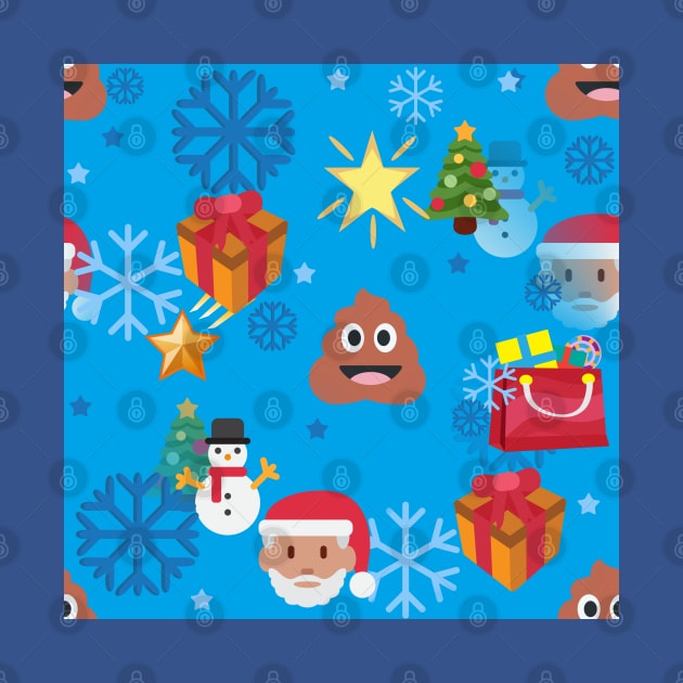 blue ugly christmas poop emoji by gossiprag