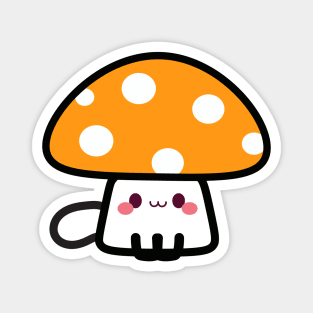 Cute Yellow Catfungi Magnet