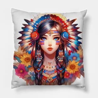 Native American, Beauty, Yakamoz, Sea Sparkle | Catsie Cat Pillow