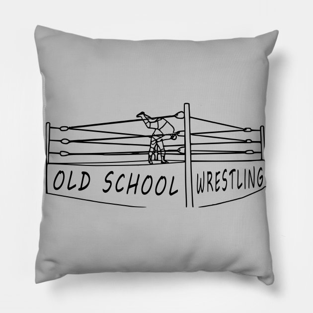 Old School Wrestling Pillow by FightIsRight