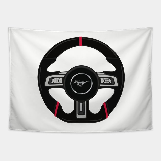 Mustang Steering Wheel Tapestry by WeStarDust