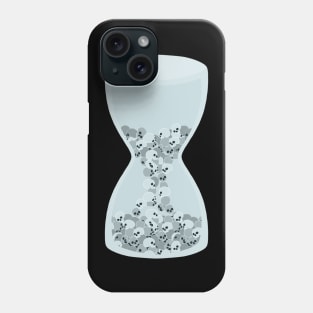 Time Is Running Out (Skulls In An Hourglass) Phone Case