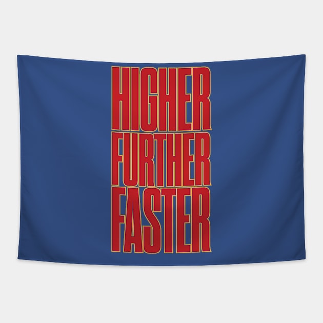 Higher Further Faster Tapestry by winstongambro