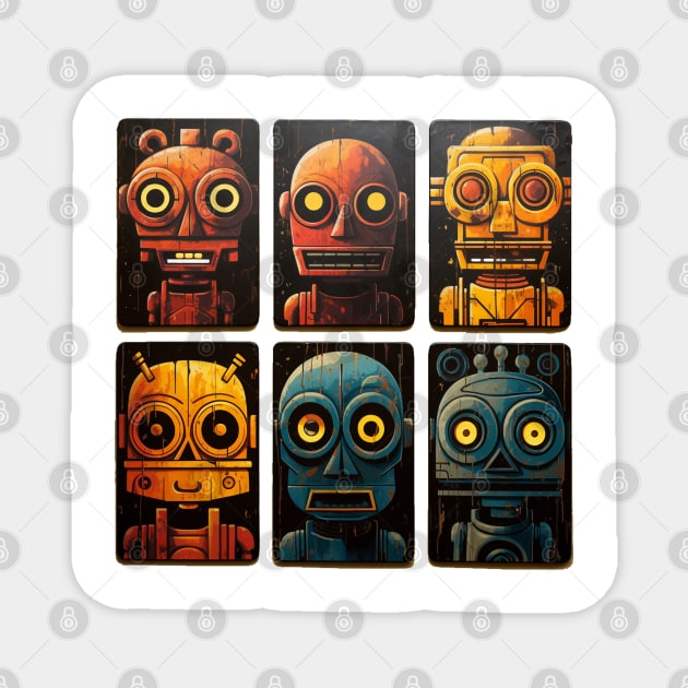 Charming Robots Magnet by apsi