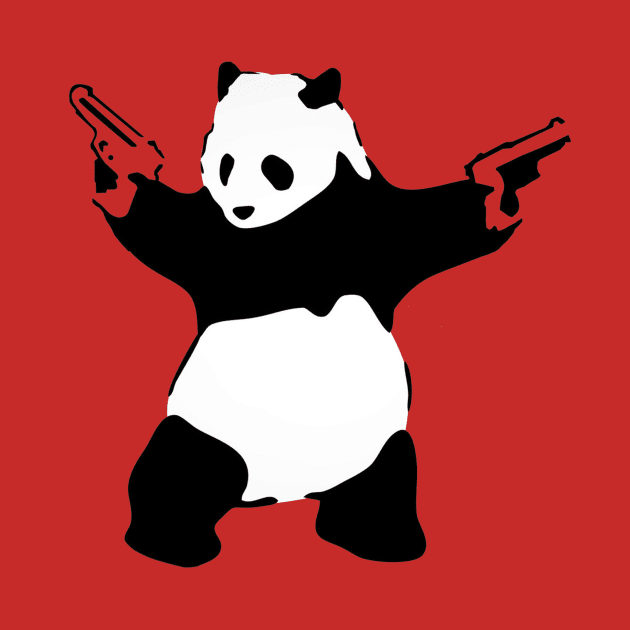 Banksy Panda Guns by fenway