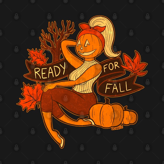 Ready For Fall Pumpkin Gal by LeMae Macabre