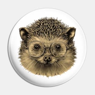 Spikes and Specs: The Hedgehog Scholar Pin