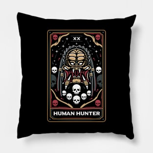 Human Hunter Tarot Card Pillow