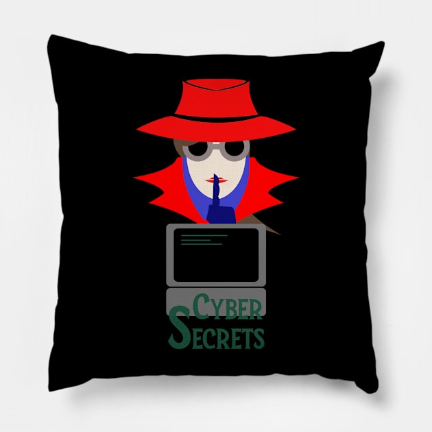 Lady Red (Cyber Secrets Cauc): A Cybersecurity Design Pillow by McNerdic