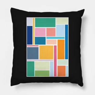 Modern Colorful Abstract Geometric Pattern Graphic Design Pillow