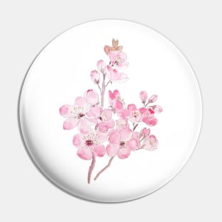 cherry blossom ink and watercolor 2 Pin