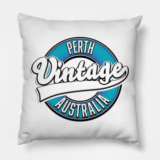 Perth Australia vintage logo Pillow