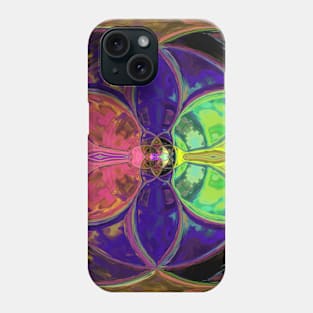 Mosaic Kaleidoscope Flower Pink Blue and Green Phone Case