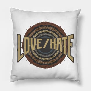 Love/Hate Barbed Wire Pillow