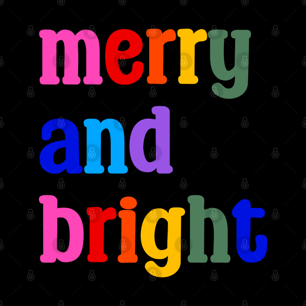 Merry and Bright, Christmas, Typography by OneThreeSix