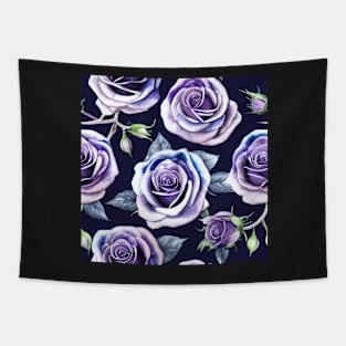 Watercolor rose pattern design Tapestry