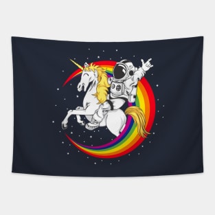 Astronaut driving unicorn death metal Tapestry