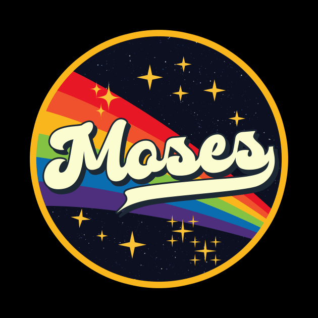 Moses // Rainbow In Space Vintage Style by LMW Art
