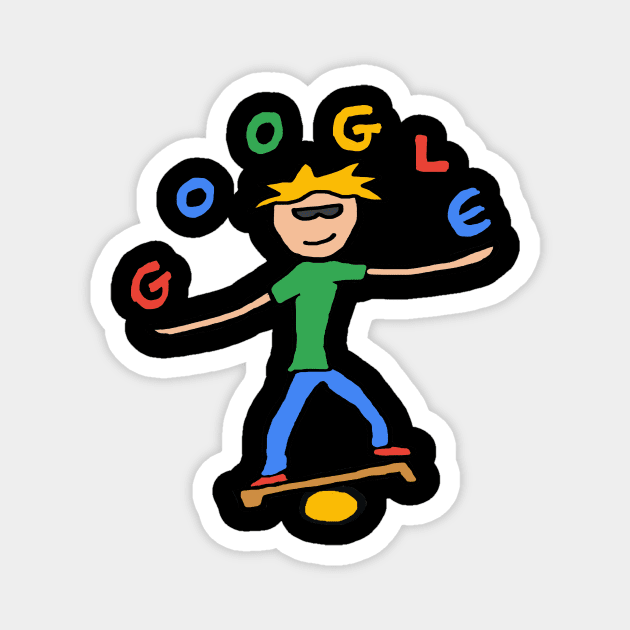 Google Juggler Magnet by Mark Ewbie