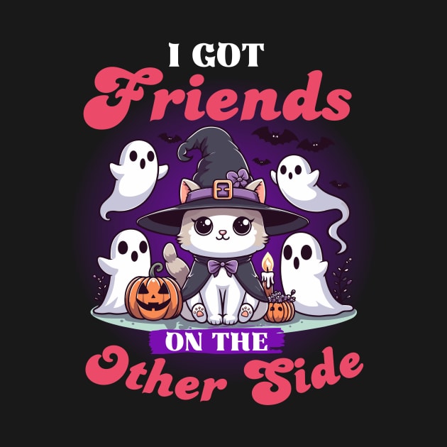 Friends on the Other Side - Cute Witch Cat by Kawaii N Spice