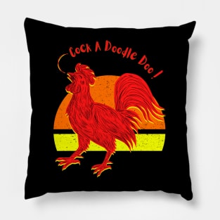 Cock a doodle doo! Pillow