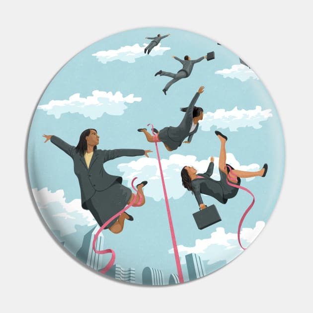 Flying People Pin by John Holcroft