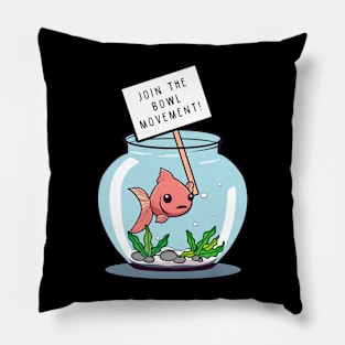 Bowl Movement Fish Pun Dad Joke Men Women Funny Graphic Pillow