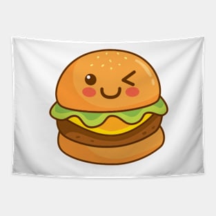 Kawaii Hamburger Tapestry