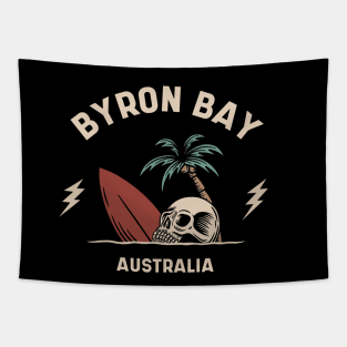 Vintage Surfing Byron Bay, Australia Tapestry