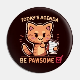 Be Pawsome Agenda Completed Pin