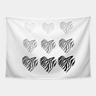 gradient zebra heart Tapestry