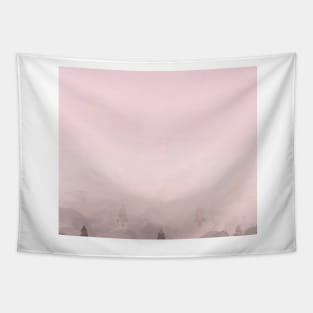 Misty pink peaks Tapestry