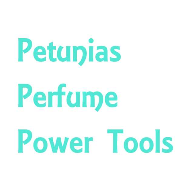 Petunias/Power Tools Teal by Clearpebbl