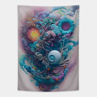 Relax and take a deep breath - Floral AI Art Tapestry