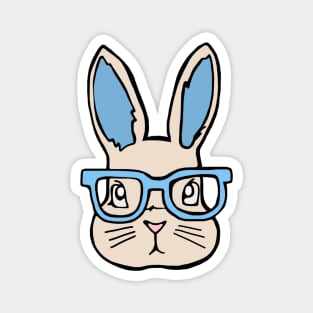 Bunny With Glasses , Super Adorable And Cute Magnet