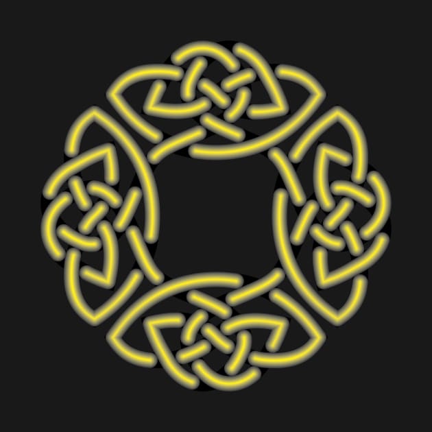 Dara Celtic Knot in Yellow Neon by Norwood Designs