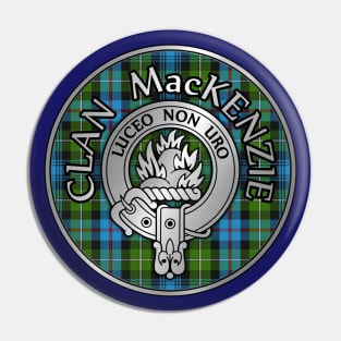 Clan MacKenzie Crest & Tartan Pin